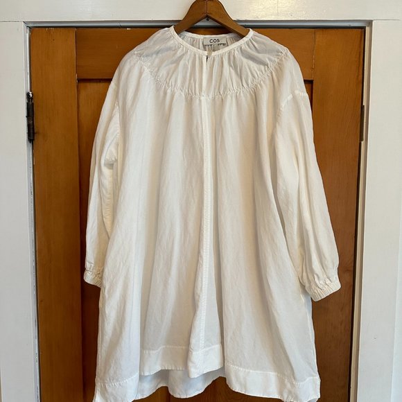 COS Oversized Gathered Mini Dress - Picture 2 of 6